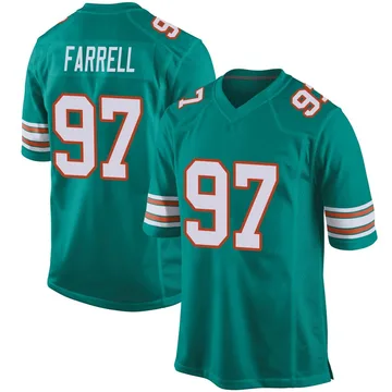 Youth Nike Miami Dolphins Neil Farrell Aqua Alternate Jersey - Game