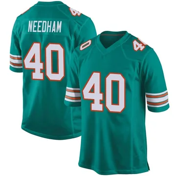 Youth Nike Miami Dolphins Nik Needham Aqua Alternate Jersey - Game