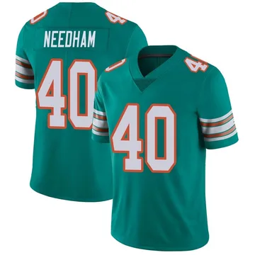 Youth Nike Miami Dolphins Nik Needham Aqua Alternate Vapor Untouchable Jersey - Limited