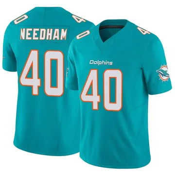 Men's Nike Channing Tindall Aqua Miami Dolphins Game Player Jersey