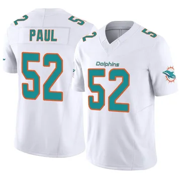 Youth Nike Miami Dolphins Patrick Paul White Vapor F.U.S.E. Jersey - Limited