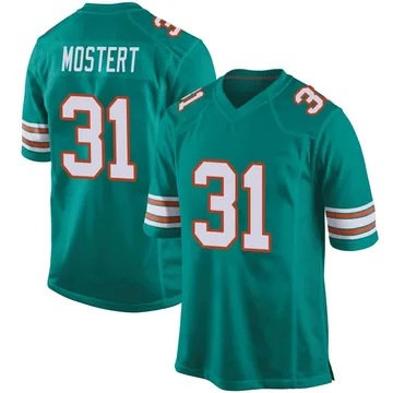 Youth Nike Miami Dolphins Raheem Mostert Aqua Alternate Jersey - Game