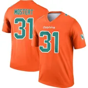 Youth Nike Miami Dolphins Raheem Mostert Orange Inverted Jersey - Legend