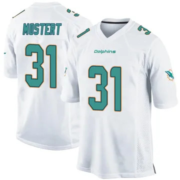 Youth Nike Miami Dolphins Raheem Mostert White Jersey - Game