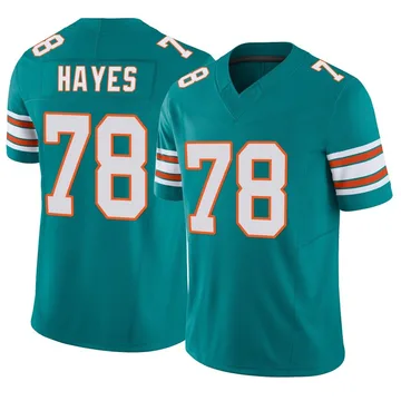 Youth Nike Miami Dolphins Ryan Hayes Aqua Alternate Vapor F.U.S.E. Jersey - Limited