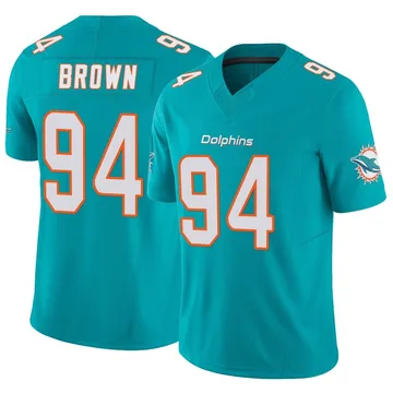 Youth Nike Miami Dolphins Shakel Brown Aqua Vapor F.U.S.E. Jersey - Limited