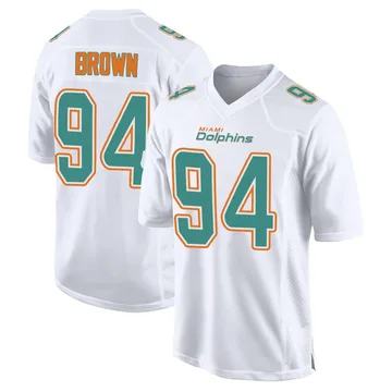 Youth Nike Miami Dolphins Shakel Brown White Fashion Jersey - Game