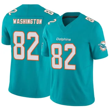 Youth Nike Miami Dolphins Tahj Washington Aqua Vapor F.U.S.E. Jersey - Limited