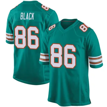 Youth Nike Miami Dolphins Tarik Black Aqua Alternate Jersey - Game