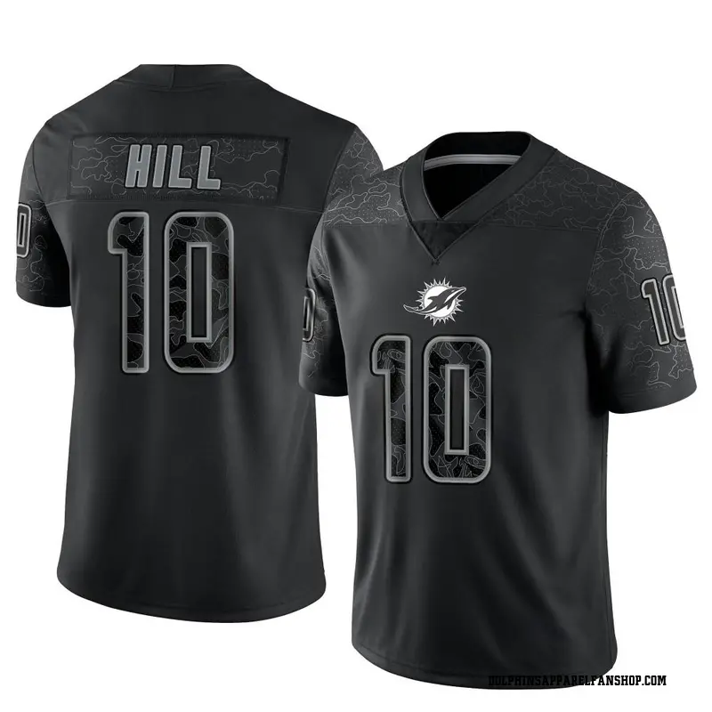 Youth Nike Miami Dolphins Tyreek Hill Black Reflective Jersey - Limited
