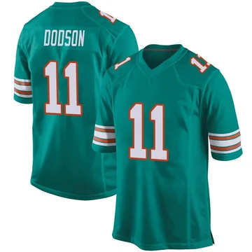 Youth Nike Miami Dolphins Tyrel Dodson Aqua Alternate Jersey - Game