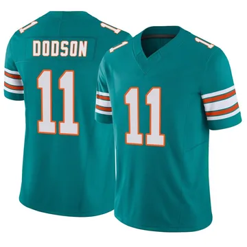 Youth Nike Miami Dolphins Tyrel Dodson Aqua Alternate Vapor F.U.S.E. Jersey - Limited