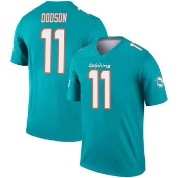 Youth Nike Miami Dolphins Tyrel Dodson Aqua Jersey - Legend